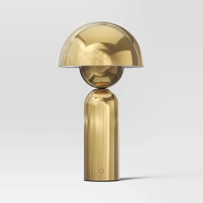 10.25″ Rechargeable Cordless Dome Table Lamp with Touch Control Gold – Room Essentials™
