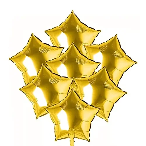 10 Pieces 18 inch. Gold Star Helium Foil Balloon for Baby Shower Wedding and Engagement Party Decoration
