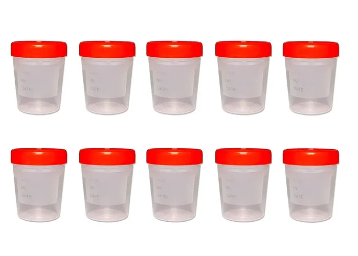 120ml Urine Container with leak proof lid for Sampling Pack of 10