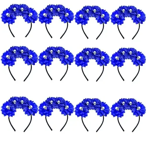 12pc Headbands Design Hair Bands Happy Halloween Party Hair Accessories for Kids Women Cute Headwear Hair Hoop for Halloween Hair Decorations