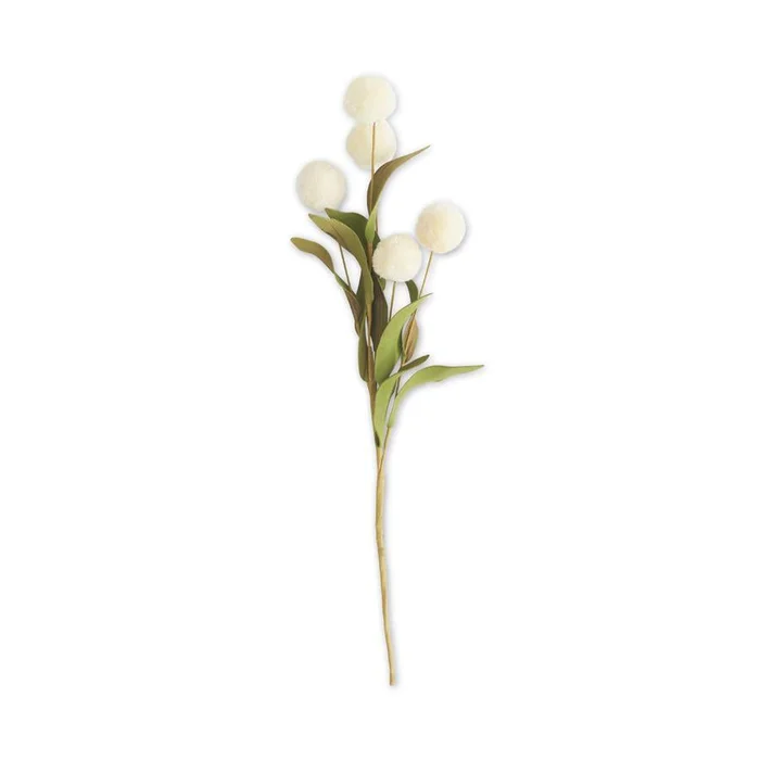 13″ CREAM 5 BALL POMPOM PICK SET