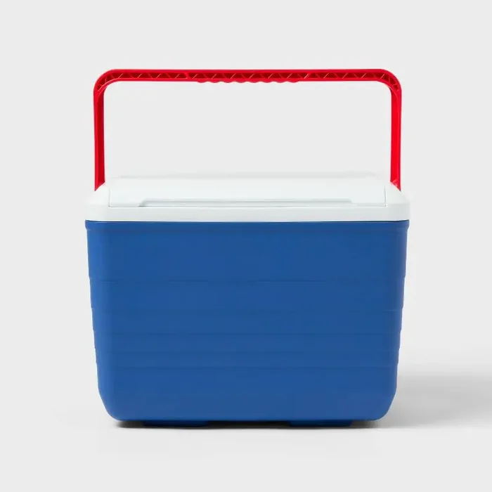 14 Cans/10qt Hard Sided Cooler – Sun Squad™ Blue 20% Recycled Plastic Material