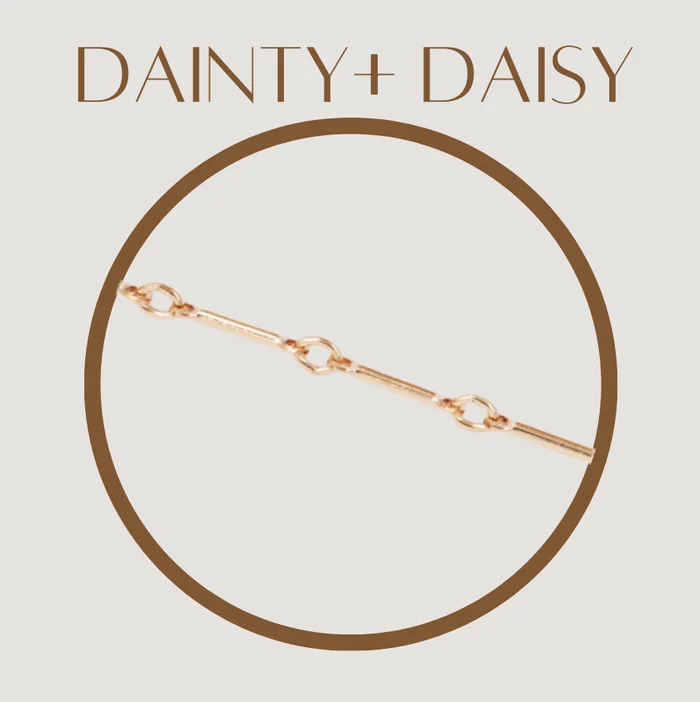 14K GOLD FILLED LONG BAR CHAIN