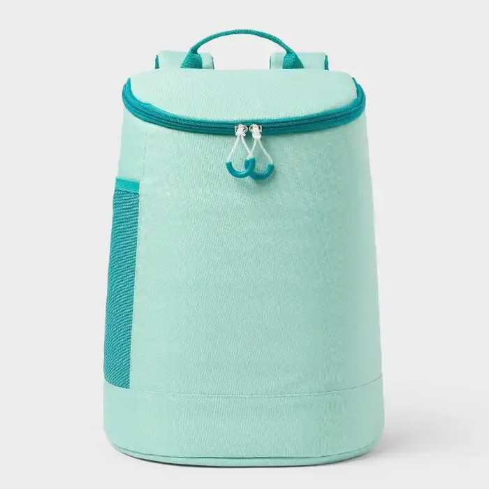 15 Cans/20.7qt Backpack Cooler – Sun Squad™ Aqua Adjustable Straps, Zip Closure