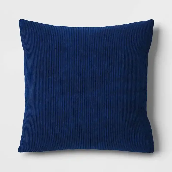 16″ x 16″ The Corduroy Collection Square Throw Pillow Blue – Room Essentials™
