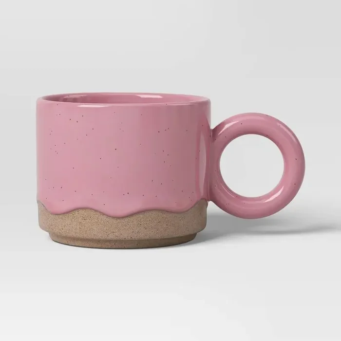 16 fl oz Drippy Glaze Mug Pink – Room Essentials™