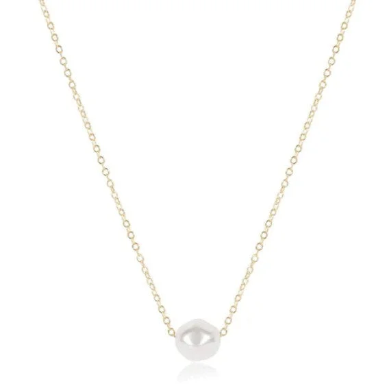 16” Necklace Gold- Admire Pearl