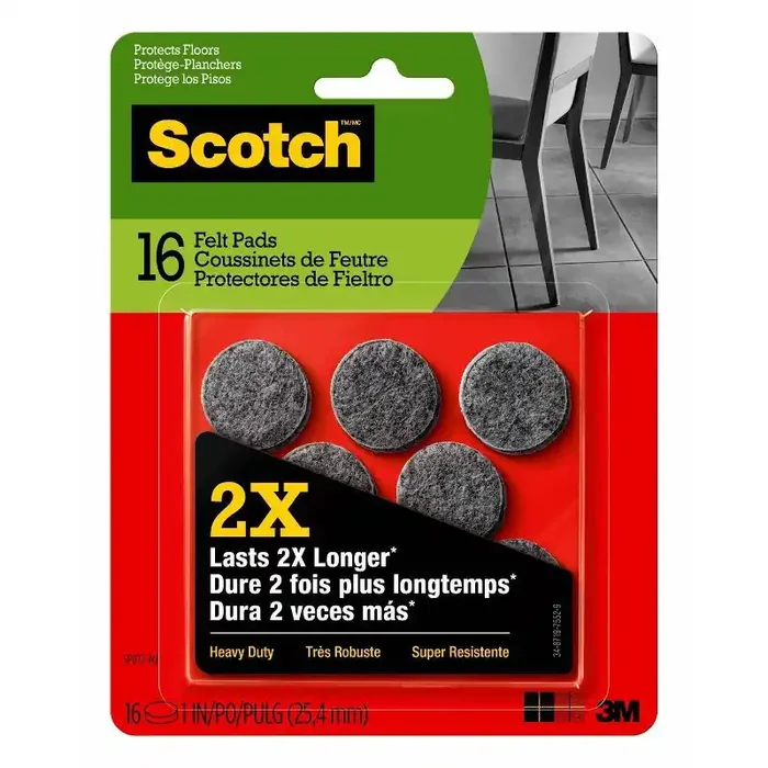 16pk Heavy Duty Felt Gray – Scotch