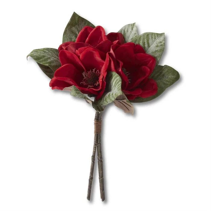 17″ RED VELVET MAGNOLIA BUNDLE