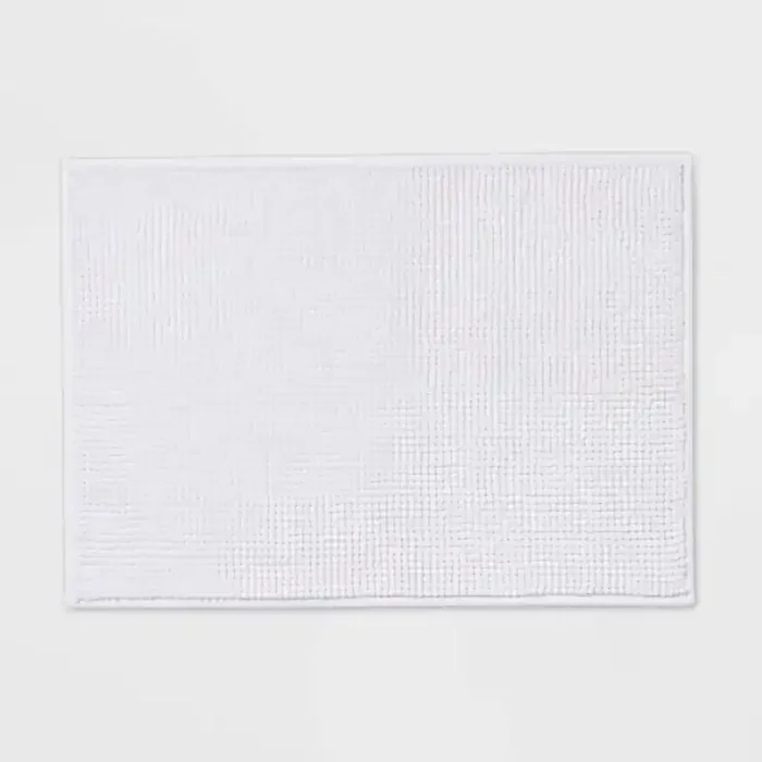 17″x24″ Everyday Chenille Bath Rug White – Room Essentials™