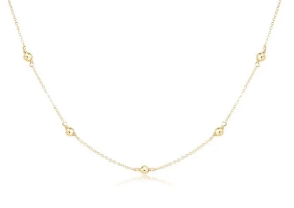 17 Inch Choker Simplicity Chain Gold Classic 4mm Gold