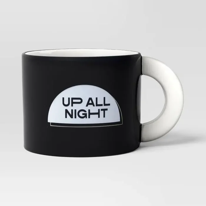 19 fl oz Stoneware UP ALL DAY Mug Black – Room Essentials™