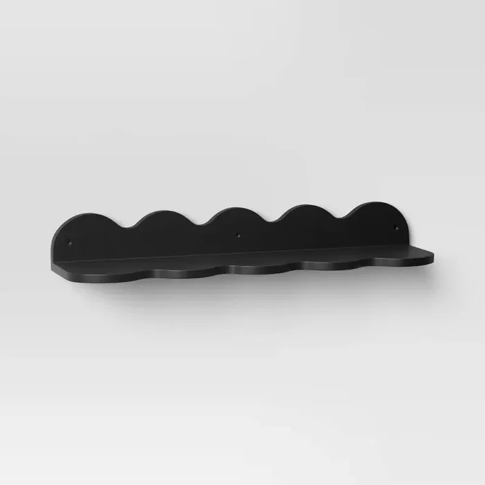 24″ Wavy Wall Shelf Black – Room Essentials™
