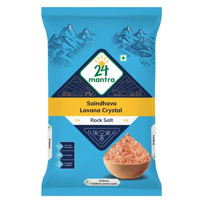 24 Mantra Organic Himalayan Organic Sendha Namak/Crystal Rock Salt 1 Kg