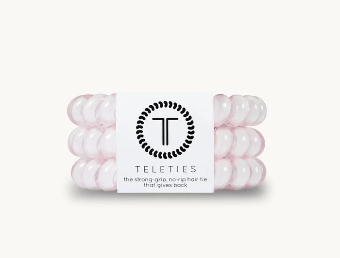 3 Pack Hair Ties Large Rose Water Pink