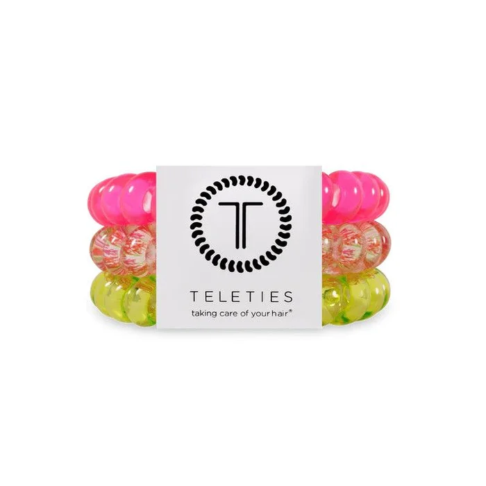 3 Pack Hair Ties Large Tropical Punch