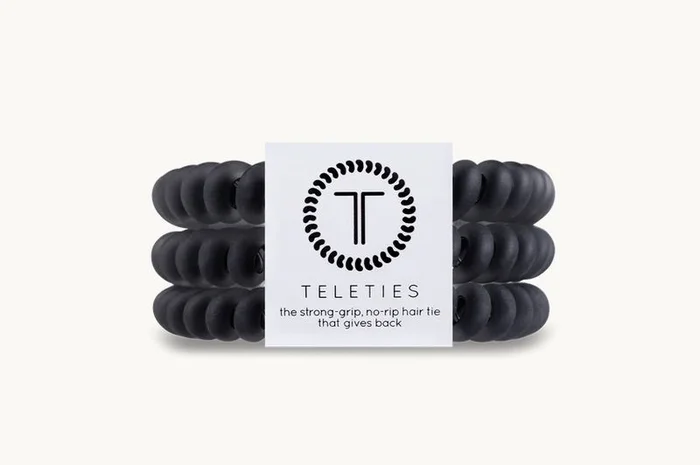 3 Pack Hair Ties Small Matte Black