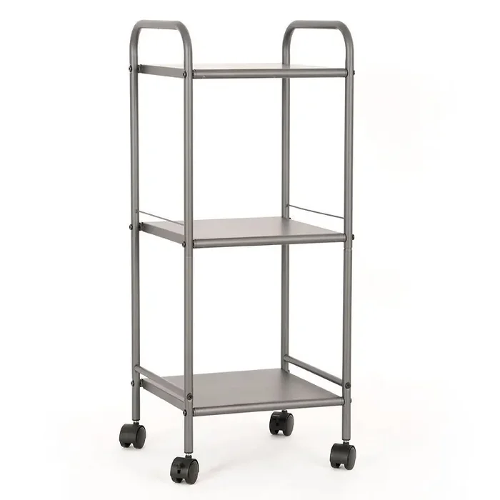 3 Shelf Utility Storage Cart Gray – Room Essentials™ Rolling, Wheeled Organizer for Dorm, Bathroom