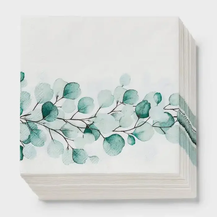 30ct Botanical Disposable Lunch Napkins Sage – Spritz™
