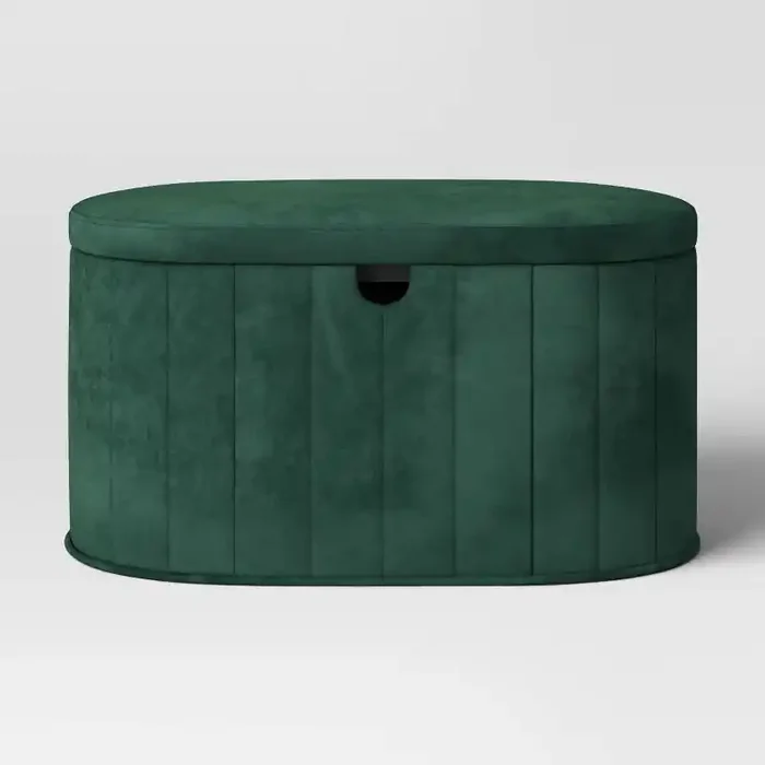 32″ Folding Double Storage Bench Green – Room Essentials™