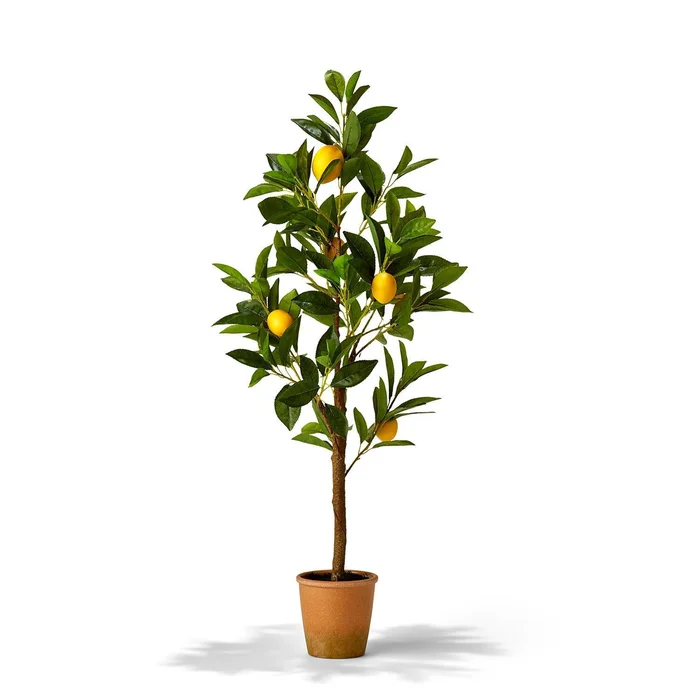 35″ FAUX LEMON TREE IN POT