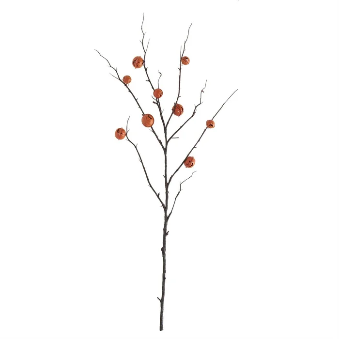 36″ ORANGE JACK O LANTERN PUMPKIN BELL STEM