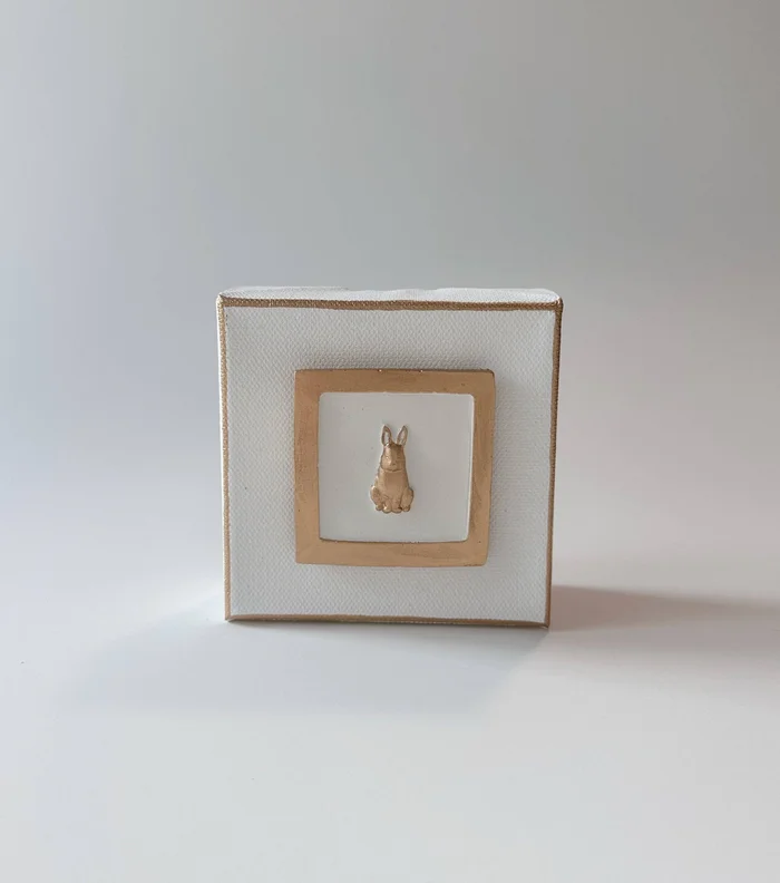 4×4 Bunny Intaglio Canvas