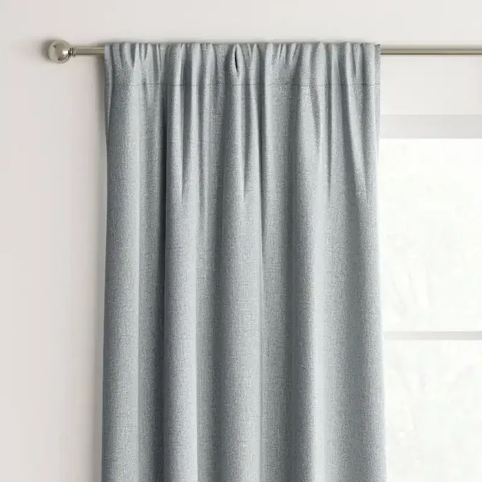 42″x84″ Room Darkening Heathered Window Curtain Panel Gray – Room Essentials™ Noise Reduction, UV Protection, Thermal Insulated
