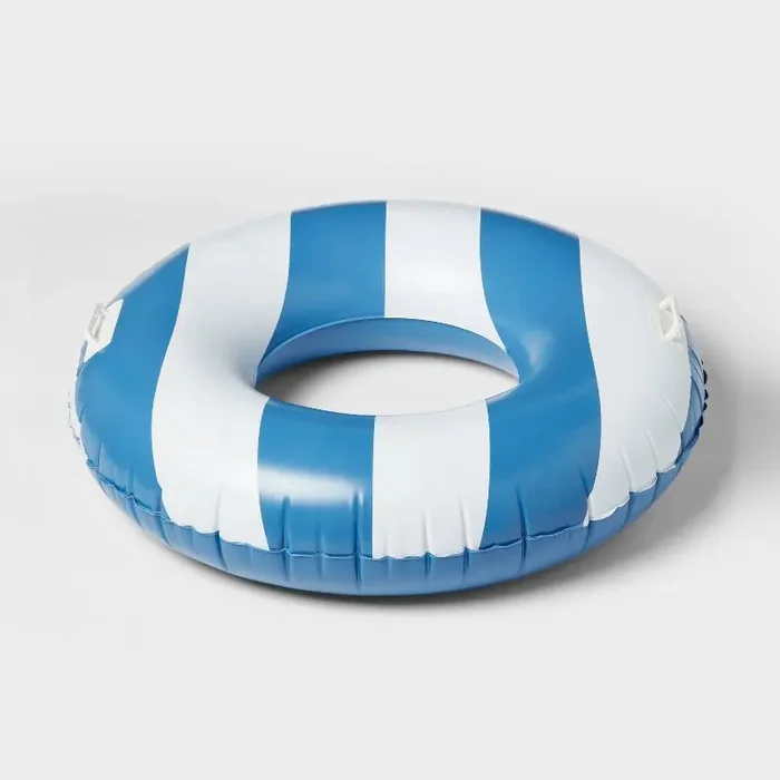 42‘‘ Pool Tube with Handle – Sun Squad™ Blue/White Water Float Toy for Kids