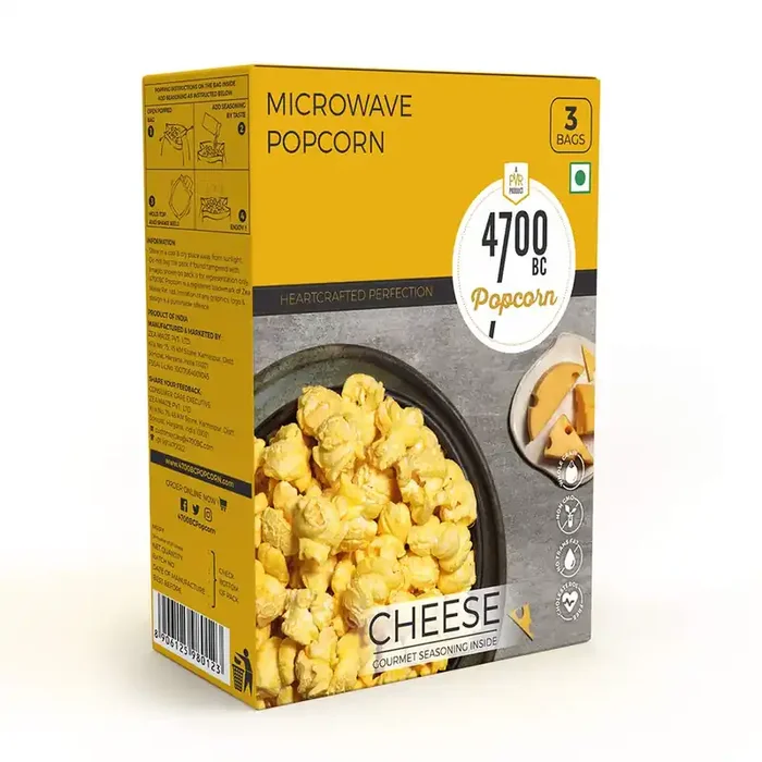 4700BC Popcorn, Microwave Bag, Cheese, 282g (Pack of 3)