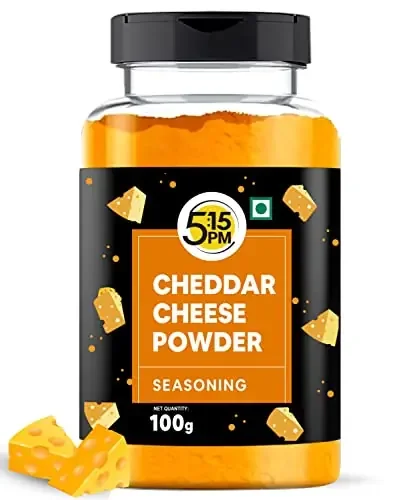 5 15PM Cheddar Cheese Powder Seasoning for Popcorn Pasta Pizza Nachos Fries 100 g