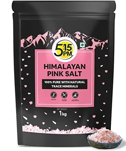5 15PM. Himalayan Pink Rock Salt 100% Pure Pink Salt with Natural Trace Minerals Gourmet Quality Himalayan Rock Salt For Healthy Cooking 1kg