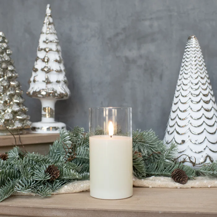 6″ 3D Flame Glass Candle