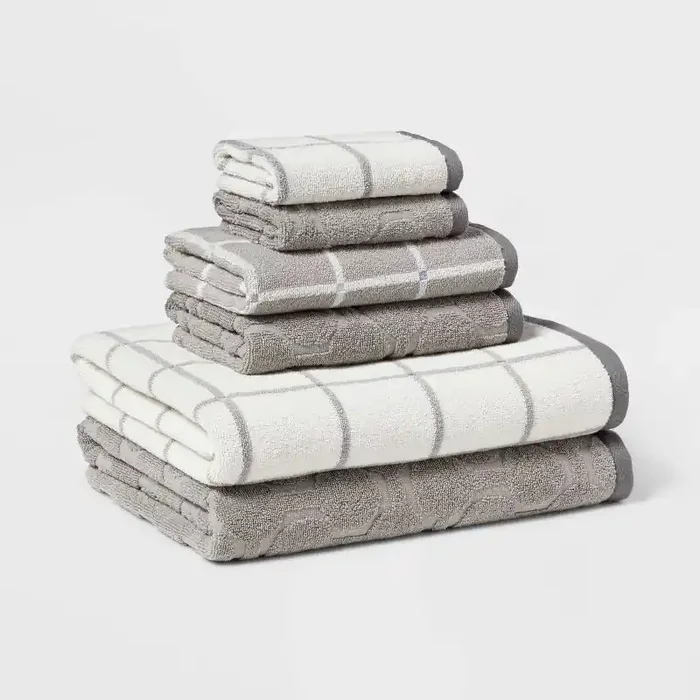 6pc Bath Towel Bundle Set Gray – Room Essentials™