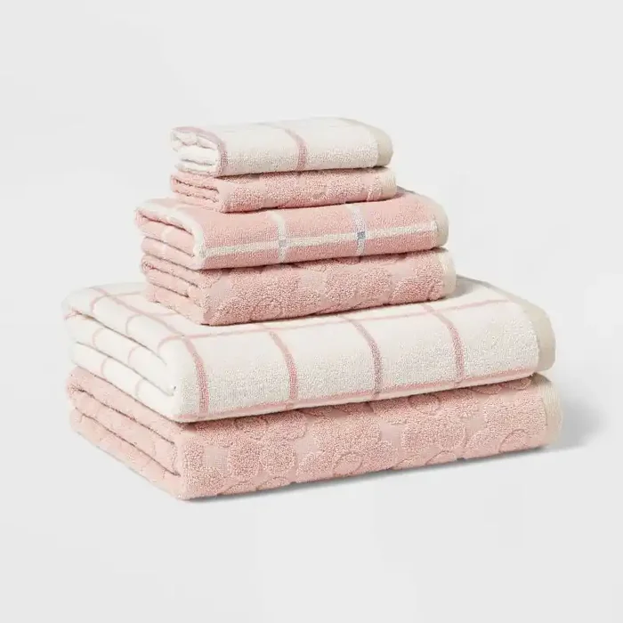 6pc Bath Towel Bundle Set Pink – Room Essentials™