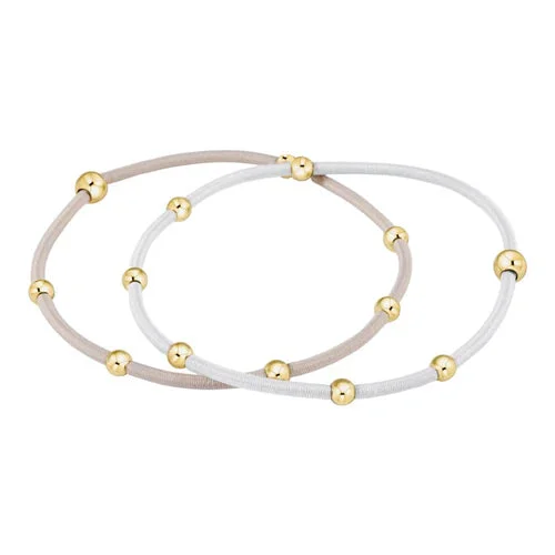 “e”ssentials bracelet stack of 2 – dove set