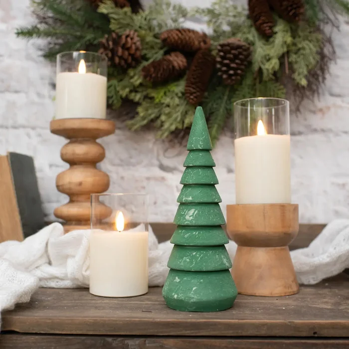 9″ Green No Base Wooden Tree