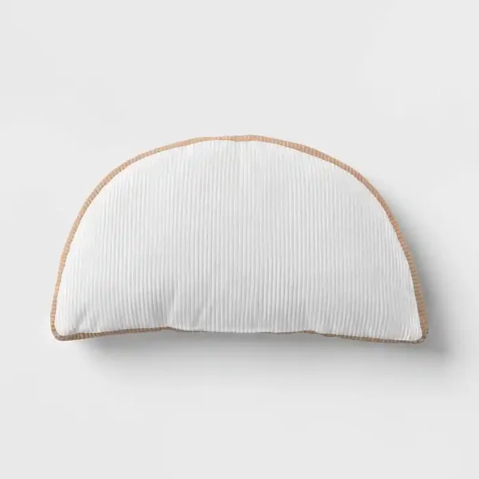 9″ x 17″ Half Moon Shaped Throw Pillow White – Room Essentials™