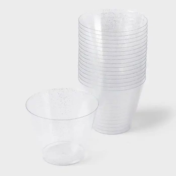 9oz 20ct Stemless Wine Glasses Silver – Spritz™