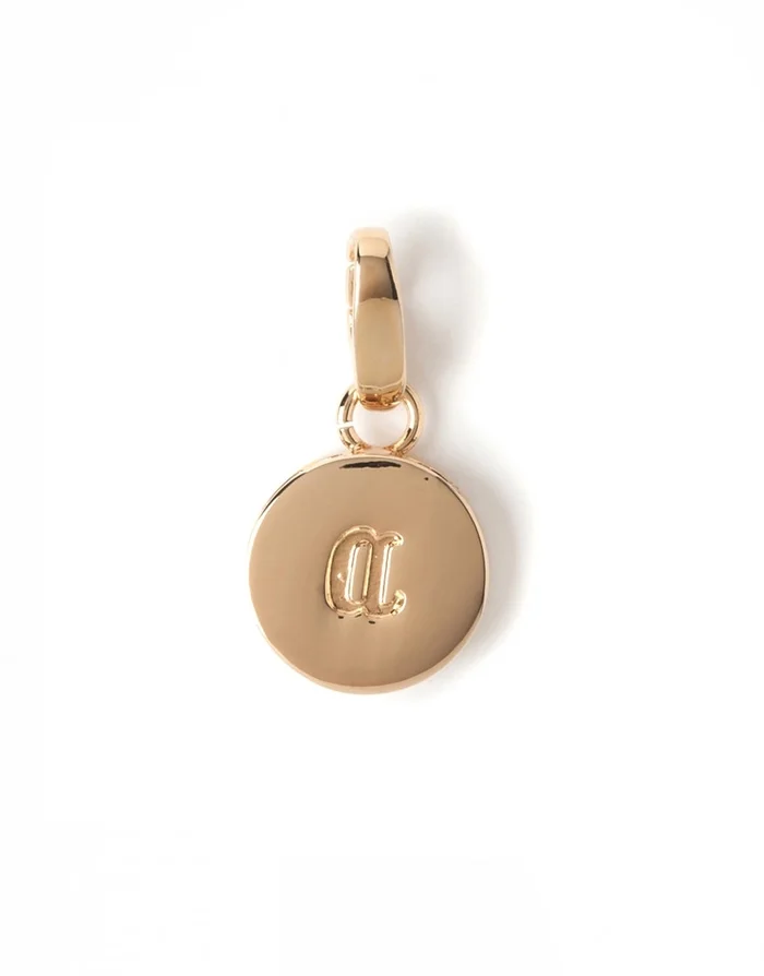 A-ROUND CRYSTAL LETTER CHARM