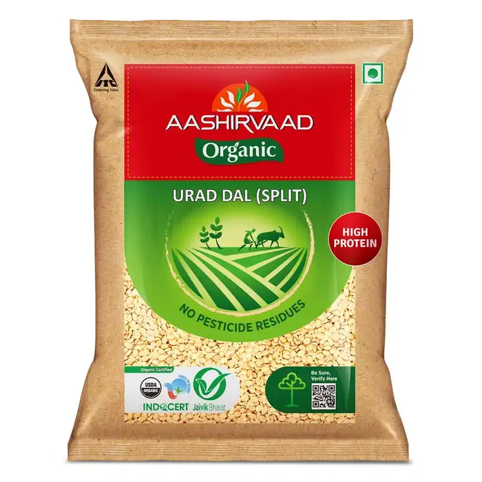 Aashirvaad Organic Urad Dal (Split) 1 Kg 100% Organic Urad Dal Rich in Protein