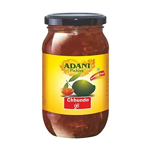 Adani Spices Gujarati Sweet Mango Chhundo Pickle 450gm Glass Bottle