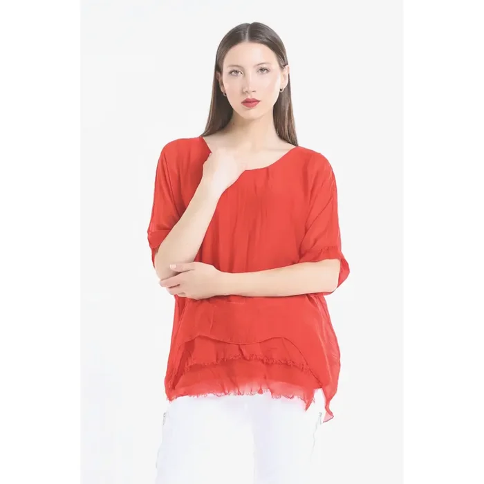 Adriana Raw-Edge Top