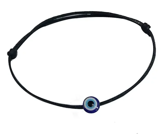 Ahen different color Evil Eye Bead with different color Cottan Thread Anklet/nazariya anklet for Women Men Girls Boys Baby free size Crystal evil eye