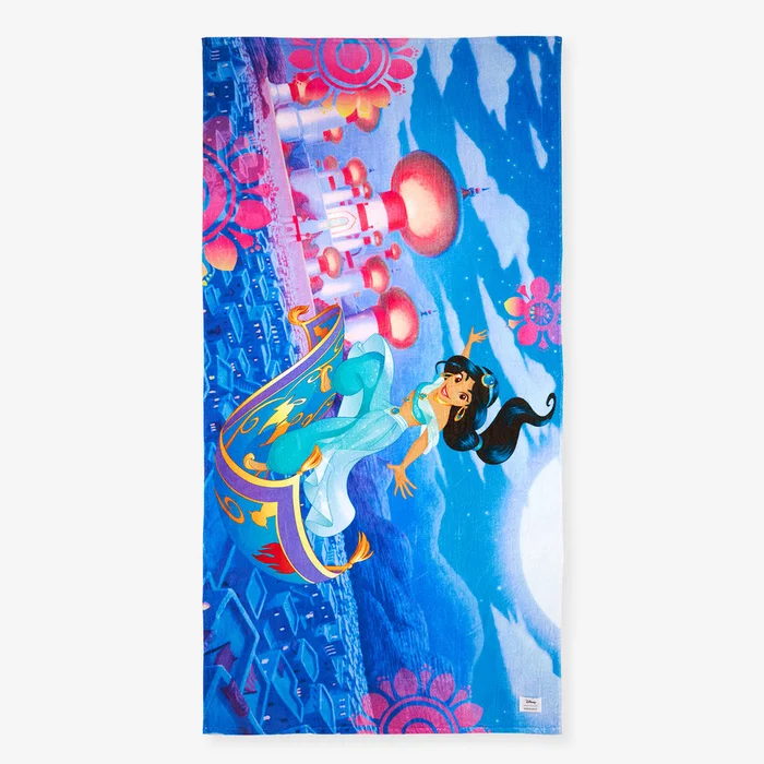 Aladdin Blue Beach Towel | Disney Jasmine Sparkle