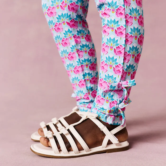 Aladdin Blue Toddler Bow Leggings | Disney Jasmine