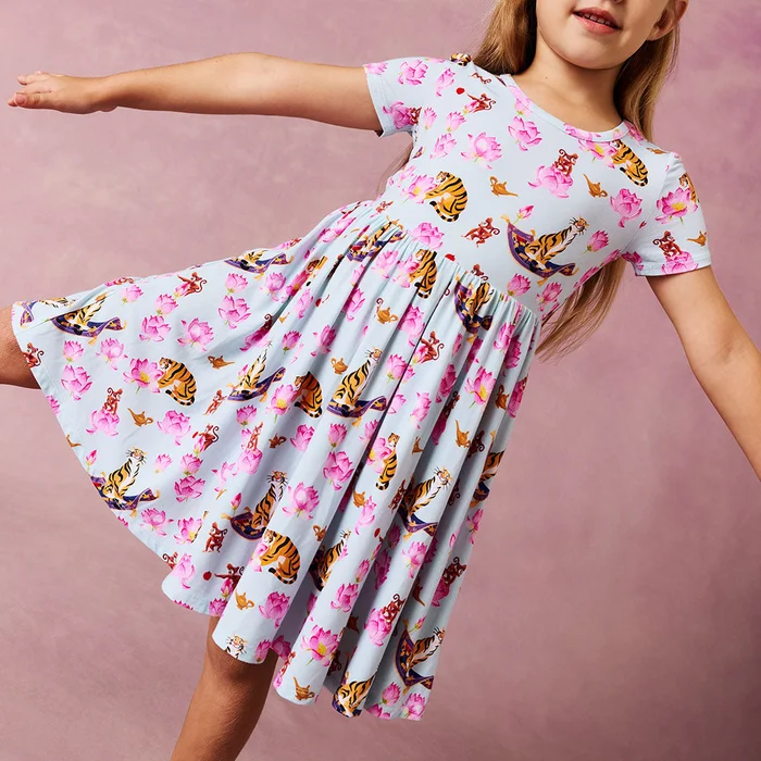 Aladdin Blue Toddler Girl Dress | Disney Jasmine Friends