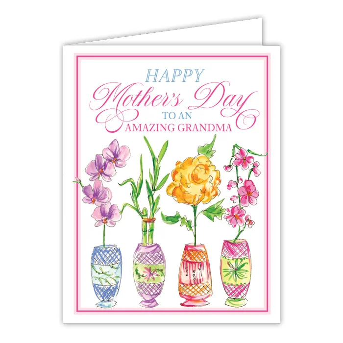 AMAZING GRANDMA ORCHIDS GREETING CARD