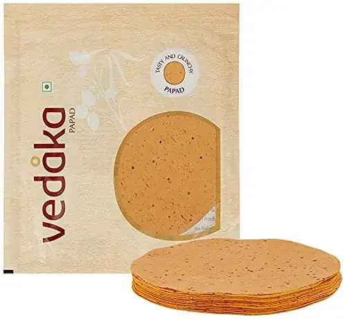 Amazon Brand – Vedaka Chana Garlic Papad 400g