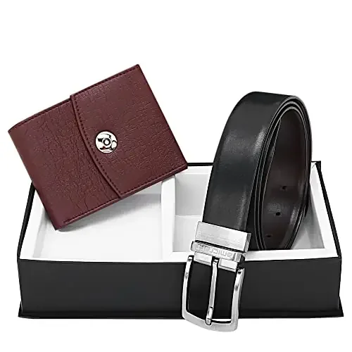 Amicraft Men‘s Combo Pack of Wallet & Belt Gift set